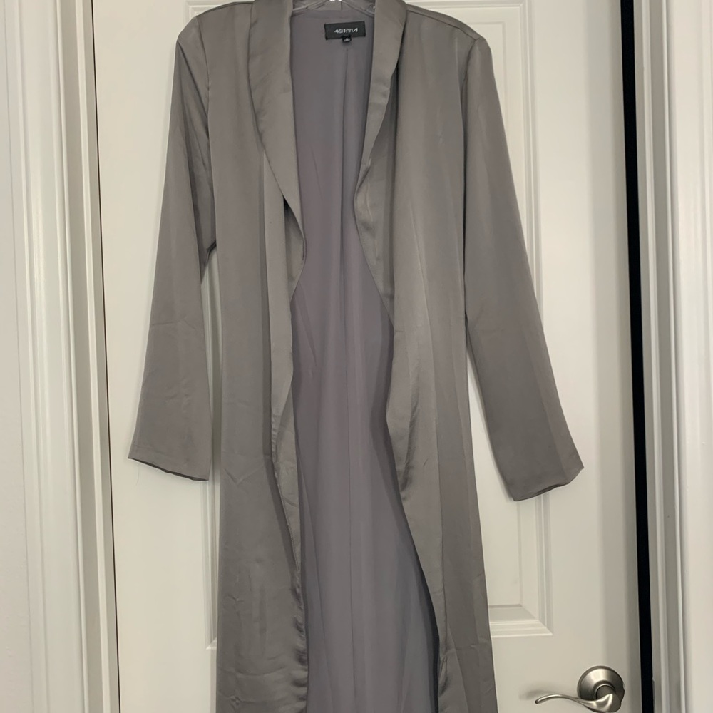 Grey/Silver Duster Coat Size S